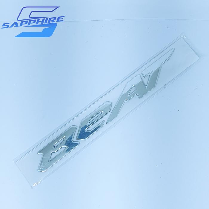 Gambar Sticker Emblem Beat Stiker Emblem Beat Original - Silver dari Sapphire Sticker undefined Tokopedia