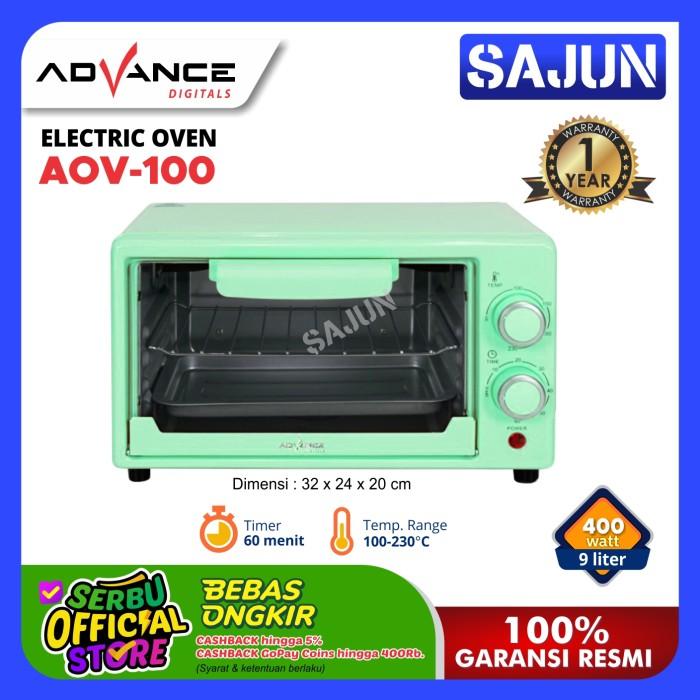 Gambar Oven Listrik Advance AOV100 Electric Oven 9 Liter 500 Watt - Hijau dari Sajun Electronic Tangerang undefined Tokopedia