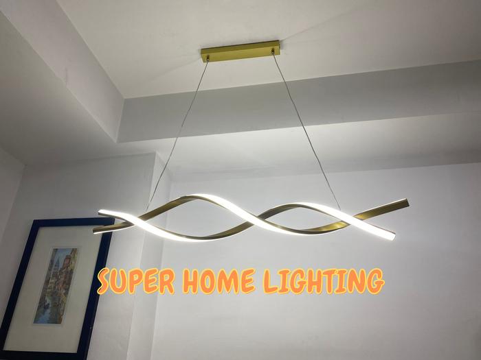 Gambar Pendant Light Lampu Gantung LED Gold Black Lampu Ruangan Tidur 92103 - Gold, 3Cahaya Berubah dari SuperHomeLighting undefined Tokopedia