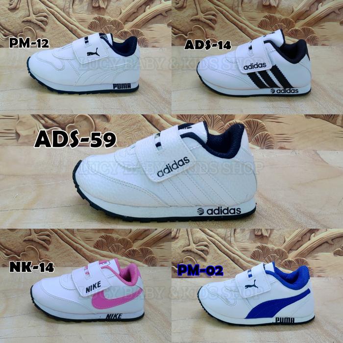 Gambar Sneakers Anak / Sepatu Olahraga Anak / Sepatu Anak Murah Full Putih - ADS-59 dari Lucy Babykids & Shop undefined Tokopedia