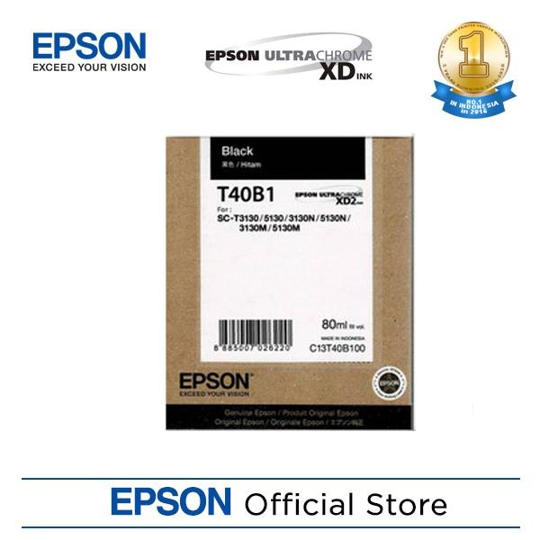 Gambar Tinta Cartridge Epson C13T40B100 - T40B for SC-T5130, T3130, T3130N - BLACK dari EPSON OFFICIAL undefined Tokopedia