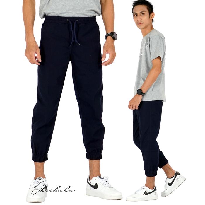 Gambar ICHSAN Al-Isra Celana Sirwal Jogger Pangsi 3/4 Slimfit Fashion Muslim - Hitam, M dari Okechuku undefined Tokopedia