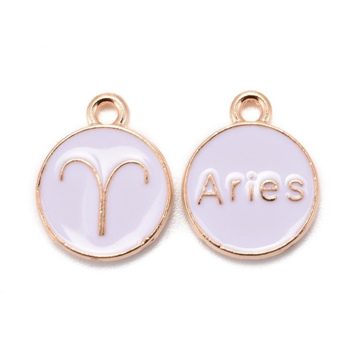 Gambar ENAMEL CHARM ZODIAC SIGN / BLACK & WHITE / HARGA 1 PCS - ARIES-WHITE dari EC CRAFT undefined Tokopedia