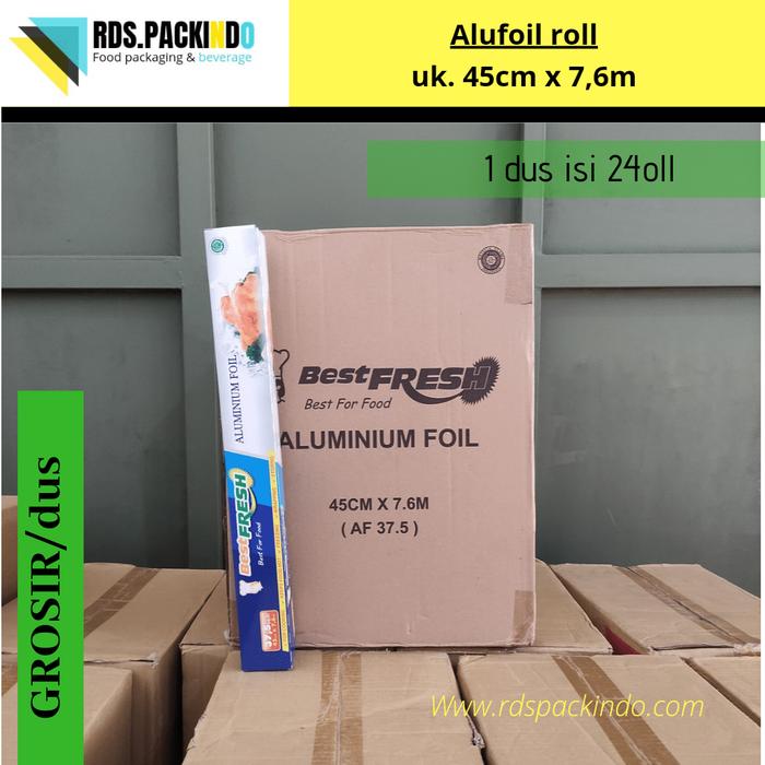 Gambar Alufoil Roll merk Best Fresh uk 30cm x 7,6m - 45cm x 7,6m dari RDS packaging undefined Tokopedia