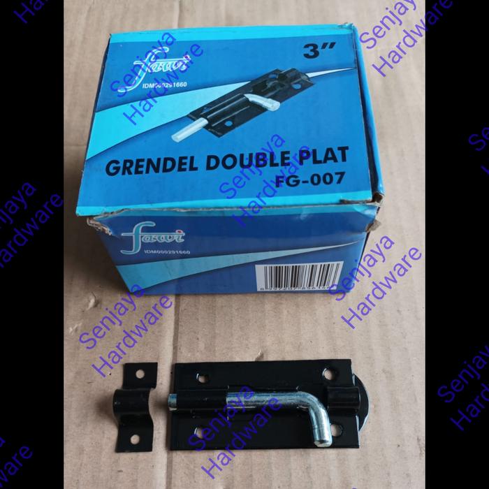 Gambar Grendel double plat hitam - 3" dari Senjaya Hardware undefined Tokopedia