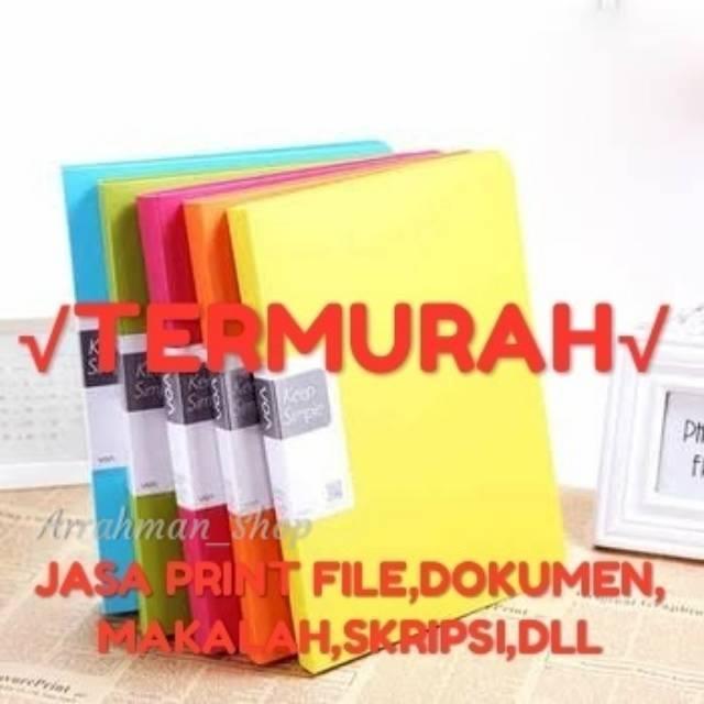 Gambar PRINT MURAH HITAM PUTIH/WARNA Print Dokumen Skripsi, Makalah, Proposal - hitam putih dari Arrahman Shop2 undefined Tokopedia