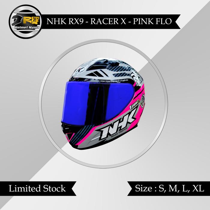 Jual NHK RX9 PAKET GANTENG RACER X PINK FLO VISOR GOLD Kota