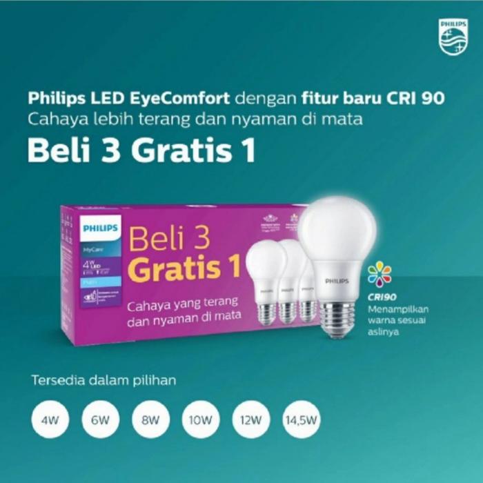 Gambar Lampu Paket LED Philips beli 3 Gratis 1 dari NICETO SHOP undefined 4 Tokopedia
