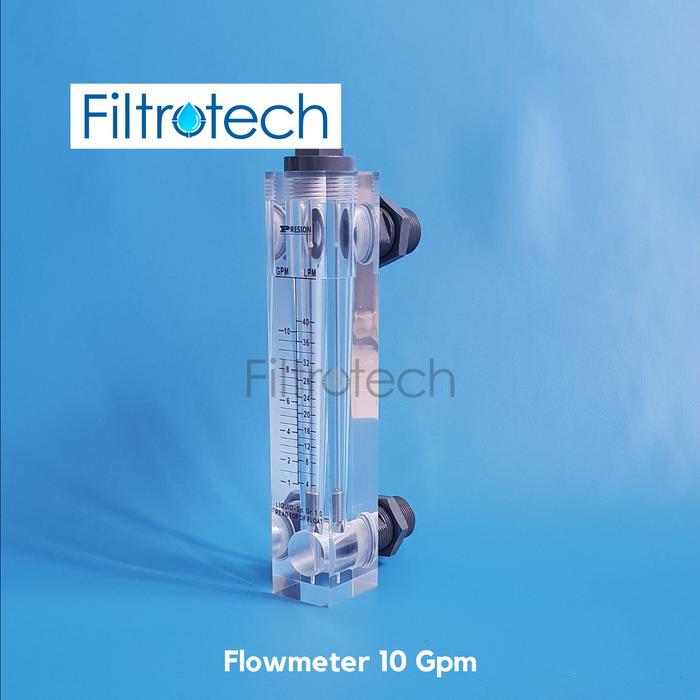 Gambar Presion Flowmeter Rotameter air 10 gpm, 16 gpm, 20 gpm - 10 gpm drat 3/4 dari Filtrotech undefined Tokopedia