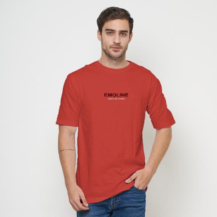 Gambar EMOLINE Kaos Katun Pria Men Katun Combed Round Neck Pink - Pink, L dari emoline Kota Administrasi Jakarta Barat Tokopedia