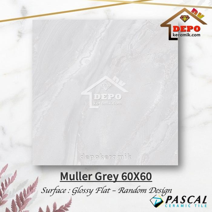 Gambar Pascal Muller Grey 60x60 Kw1 Keramik Lantai Glossy Motif Marble dari depokeramik.id undefined Tokopedia