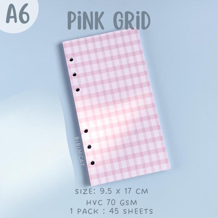 Promo (A6 SIZE) KERTAS BINDER FILE ORGANIZER UKURAN A6 6 RING Diskon 5% ...