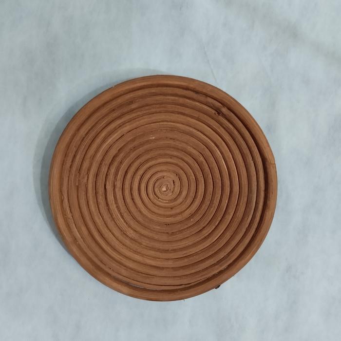 Gambar Piring Rotan - Coklat Muda dari Elha Interior undefined Tokopedia