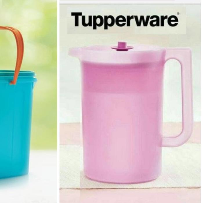 Gambar Tupperware pitcher, slimeline, beverage buddy, fridge jug - Ungu 2 ltr dari MHA TUPPERWARE undefined Tokopedia
