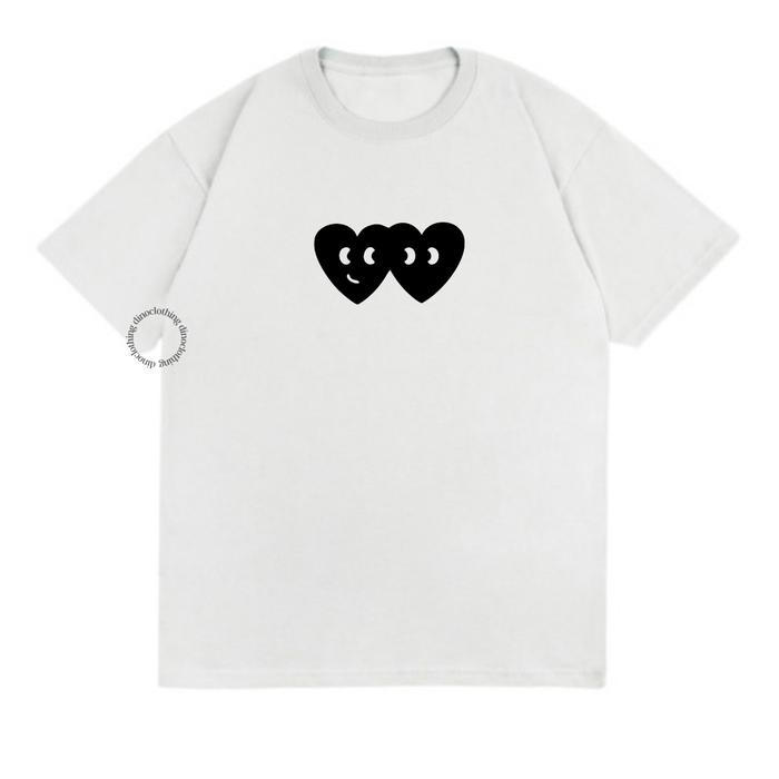 Gambar DINO CLOTHING - KAOS WANITA LOVE/ KAOS WANITA OVERSIZE / KAOS WANITA - Putih, S dari This is Dino undefined Tokopedia