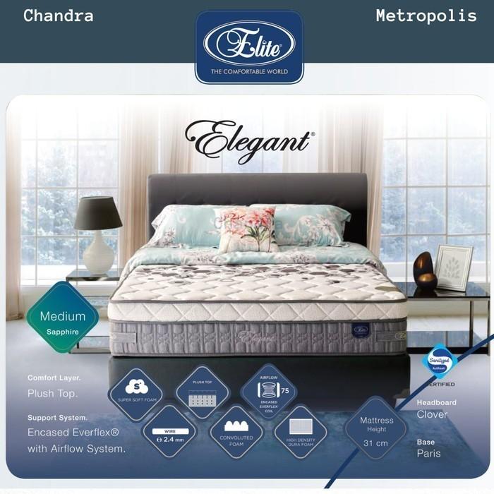 Gambar Elite Kasur Elegant 200x200 / Matras / Springbed / Mattress (Full Set) dari Chandra Metropolis Furniture undefined Tokopedia
