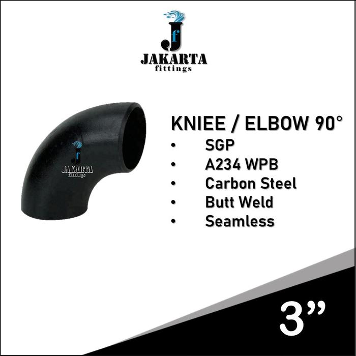Gambar Elbow/Knee Pipe Pipa Besi SGP BW LAS Size 1-1/2" 2" 2-1/2" 3" - 3" dari JAKARTA Fittings undefined Tokopedia