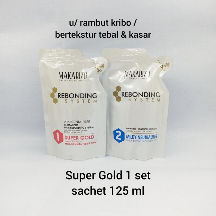 Gambar Makarizo Rebonding System/ Obat Pelurus Rambut Smoothing 125ml - Super gold mini dari Kosmetikos Store undefined Tokopedia
