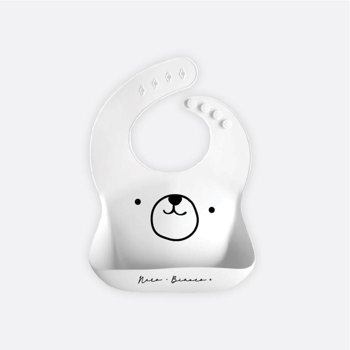 Gambar Celemek Bayi Slabber Makan Silikon | Nero Bianco Silicone BIB - Putih dari Nero Bianco Official Store undefined Tokopedia