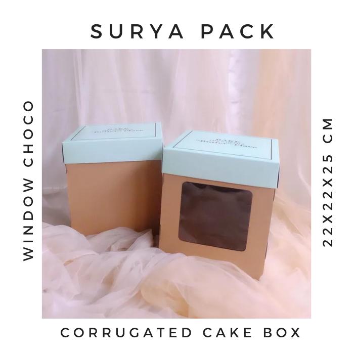 Gambar Corrugated cake box 22x22x25 - window dari surya packindo undefined Tokopedia