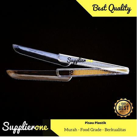 Gambar Pisau Plastik / Pisau Kur / Pisau Makan Transparan isi 100 pcs - Transparan dari supplieronepack undefined Tokopedia