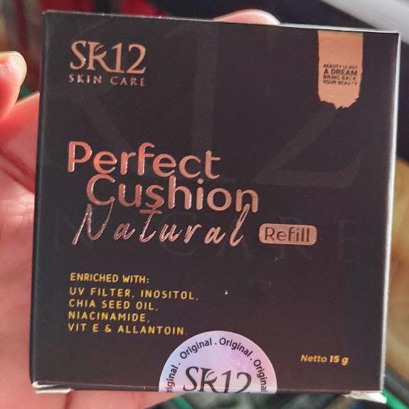 Gambar Perfect Cushion SR12 BPOM Hasil Makeup Sempurna SPF 30 Menutupi Flek Di Wajah Cerah Dan Glowing Di Wajah - REFILL NATURAL dari sr12skincareherbal. undefined Tokopedia