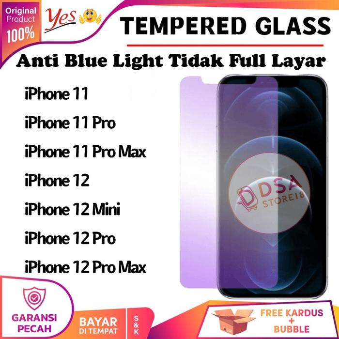 Promo iPhone 12 Mini 11 12 Pro Max Anti Gores Blue Light Tempered