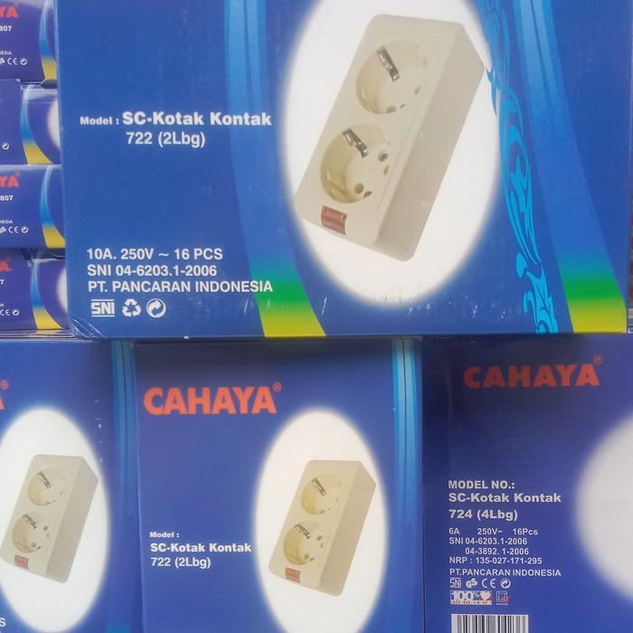 Gambar stop kontak 2 lubang CAHAYA dari Toko Yuliii undefined Tokopedia