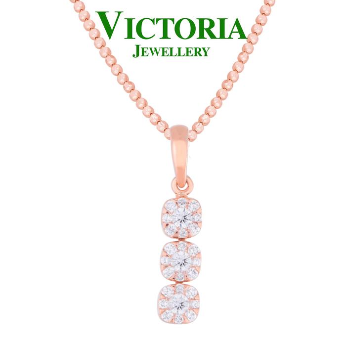 Gambar Liontin Berlian Trilogi VPD636223 Victoria Jewellery - Putih dari Victoria Jewellery Online Kota Administrasi Jakarta Selatan Tokopedia