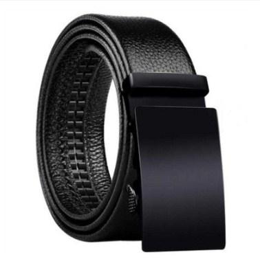 Gambar ikat pinggang pria kulit gesper model rel automatic men belt import - black 1, Standar 120 cm dari StrapCore undefined Tokopedia