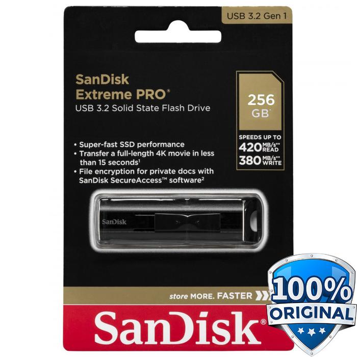 Jual Sandisk Extreme Pro Flashdisk USB 256GB Super Fast Ori