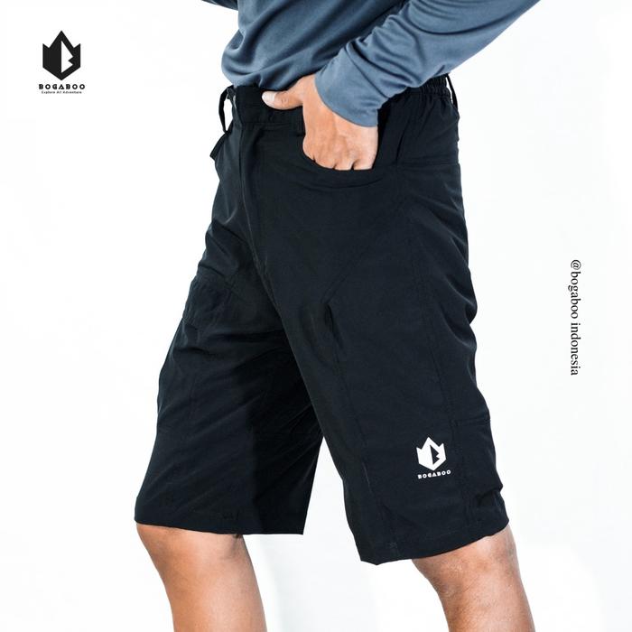 Gambar celana pendek gunung outdoor casual hiking style Quickdry Stretch cod - Hitam, M dari KRISKA LEO SHOP undefined Tokopedia