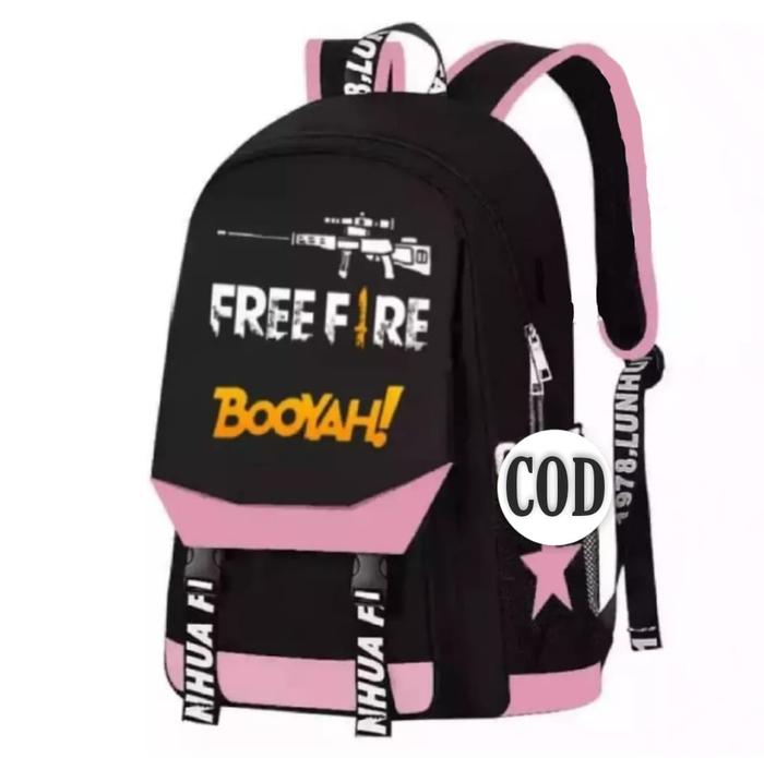 Gambar Tas Ransel Anak Pria Ransel Wanita Sekolah FF Free Fire - Pink dari Kirby Fashion undefined Tokopedia