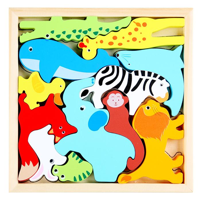 Gambar Mainan Edukasi Anak Perempuan Laki Laki Puzzle Kayu 3D 1 2 3 4 Tahun - Zoo dari Coco Melon Store undefined Tokopedia