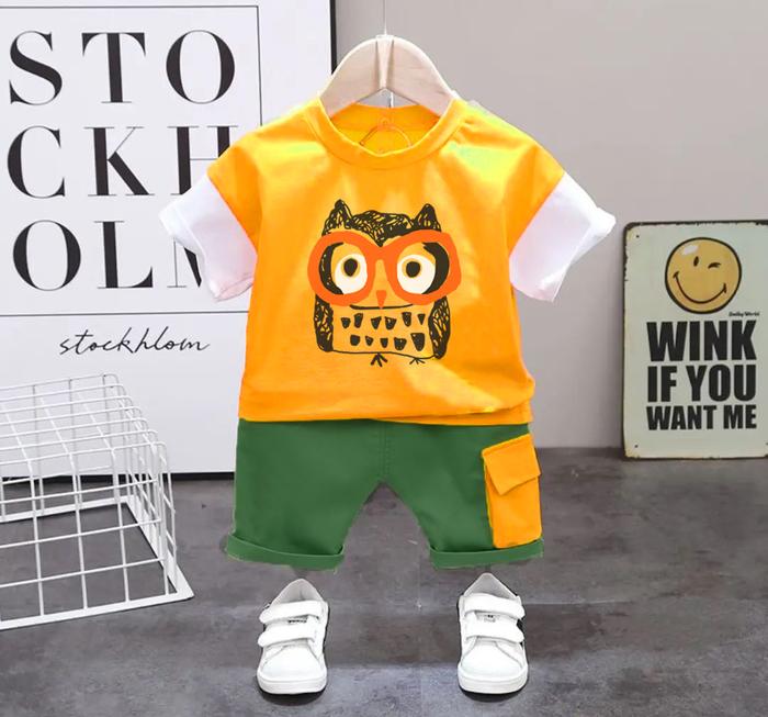 Gambar pakaian setelan anak laki laki dan perempuan umur 1 sampai 5 tahun owl - Biru Muda, S dari dreamsLAB27 undefined 5 Tokopedia