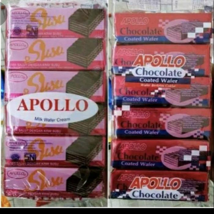 Gambar apollo wafer chocolate coated apollo susu biskuit Halal BPOM - Susu dari nagabonarjaya undefined Tokopedia