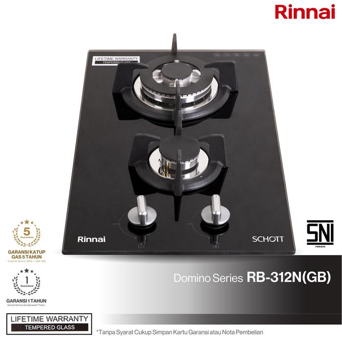 Gambar RINNAI RB312NGB Kompor Gas Tanam 2 Tungku domino RB-312NGB Built In Hob Garansi Resmi dari Indah Home Shop undefined Tokopedia