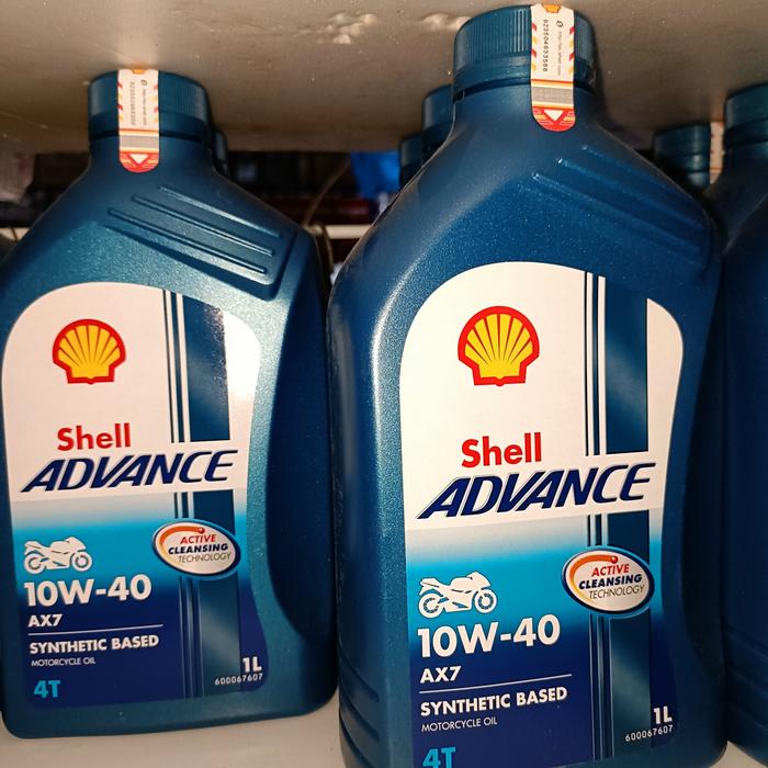 Gambar Shell Advance AX7 1 liter 10w40 oli Syntetic API SN Pastinya Asli ya dari ekabuyshop undefined Tokopedia