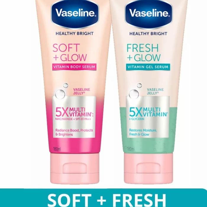 Gambar vaseline body serum soft glow 180 ml - pink mutiara dari rarasita tokoterlaris Kab. Demak Tokopedia