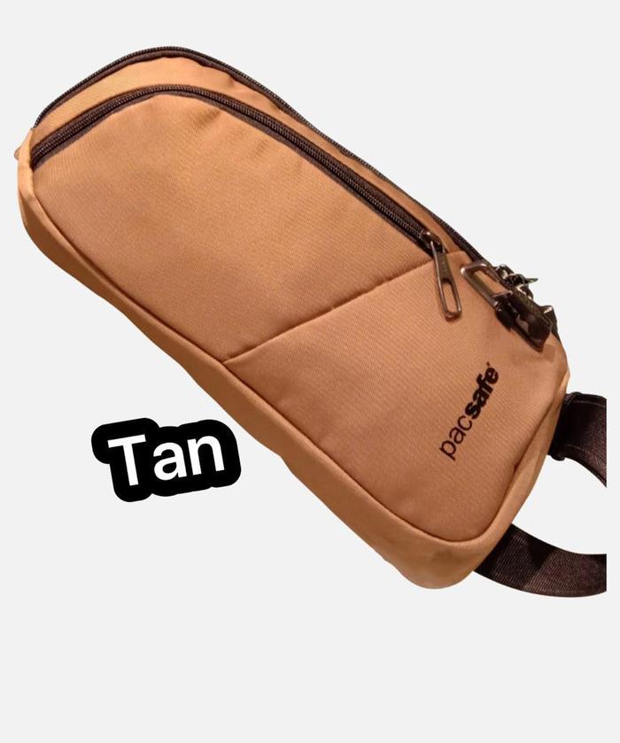 pacsafe vibe 150 tas selempang sling bag pria jamin ORI Tan