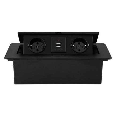 Gambar Stop Kontak Meja 2-port USB-C Universal Colokan Tersembunyi Minimalis - Hitam dari ChelOne undefined Tokopedia