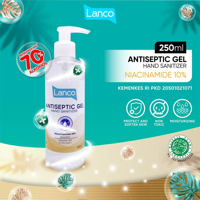 Gambar [Niacinamide 10%] Hand Sanitizer Lanco GEL Brightening Kulit Tangan - 250 ml dari Delcio undefined Tokopedia