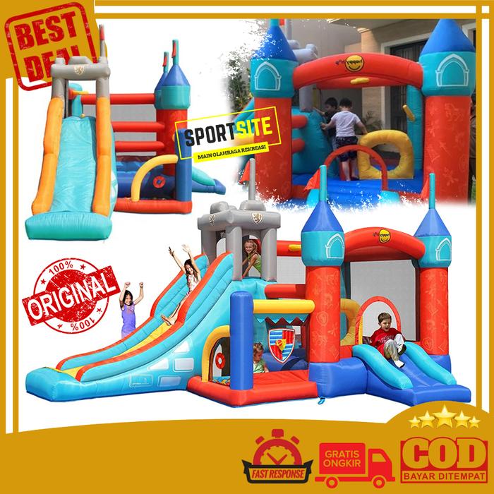 Gambar Happy Hop Bouncy Jumping Castle 13 in 1 Mainan Balon Rumah Kastil Anak dari Sportsite undefined Tokopedia