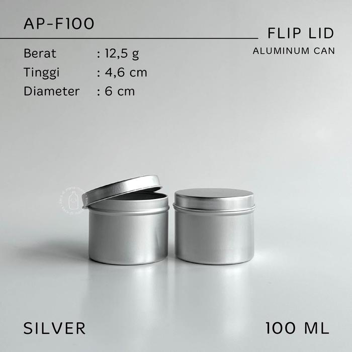 Gambar Kaleng Pomade Aluminium Tin Can Pot Pomade SILVER & BLACK FLIP CAP - 100ml, Silver dari Kaca dimana-mana undefined Tokopedia