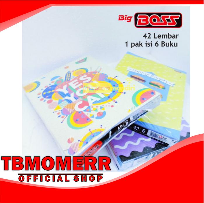 Gambar BUKU TULIS BIG BOSS EB 42 LEMBAR PER PACK ISI 6 dari TOKOBUKUMURAHONLINE undefined Tokopedia