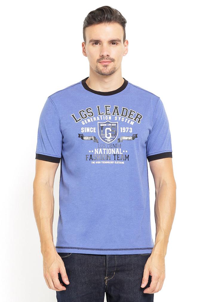 Gambar LGS - Slim Fit - Kaos Casual - Sablon - Blue - JTS.322.M2339F.01.C - M dari LGSgeneration undefined Tokopedia