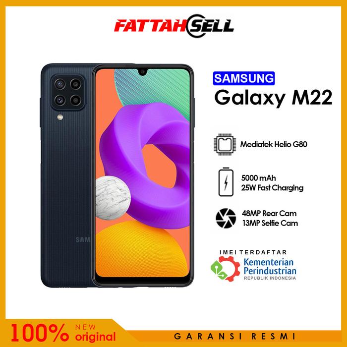 Gambar Samsung Galaxy M22 6/128 GB - Garansi Resmi - Putih dari Fattah Phone Shop undefined Tokopedia