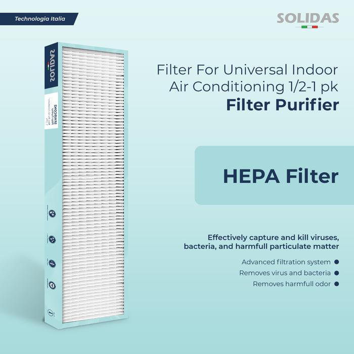 Gambar Solidas Filter HEPA+Antibacterial for Universal Air Conditioner 1-2 PK - HEPA1/2/1PK dari Solidas Indonesia undefined Tokopedia