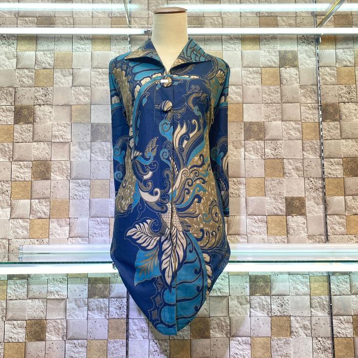 Gambar Baju Batik Tunik Pekalongan Batik Couple Full Lapisan Trikod KB.020 - WANITA, 5L dari Kawai Batik undefined Tokopedia
