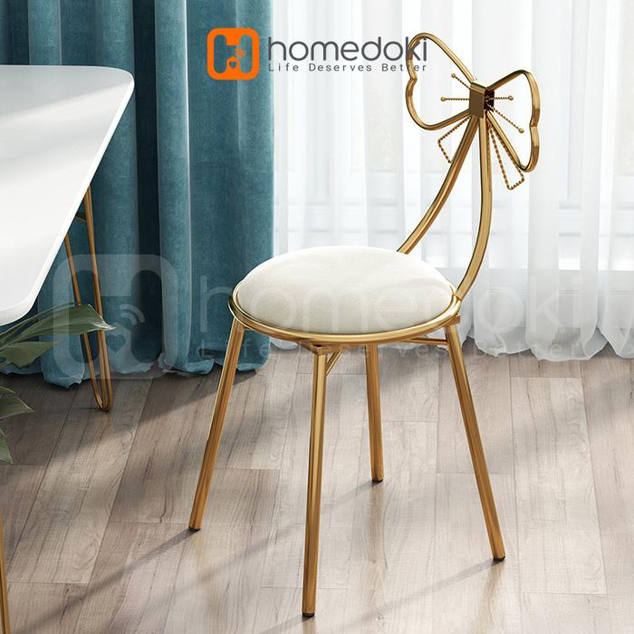Gambar Homedoki Kursi Kamar / Dressing Stool / Kursi Rias/ Kamar Tidur Kursi Meja Rias - Putih dari Homedoki Store undefined Tokopedia